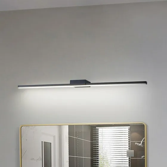 Lucande Kivana LED-Wandleuchte L90 IP44 Schwarz - 90cm