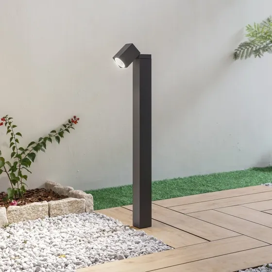 Lindby Wegeleuchte Othil H80 Poller - Anthrazit - Aluminium