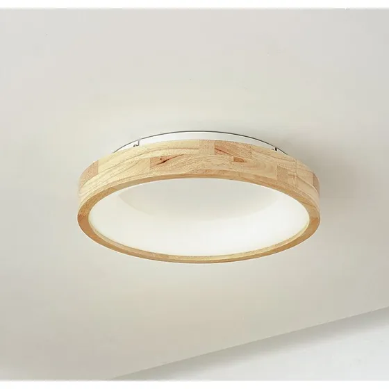 Lucande Samvel LED-Deckenleuchte Ø40 cm Holz
