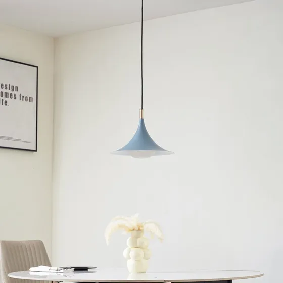 Lindby Pendelleuchte Jarl Blau - Modernes Metall-Design