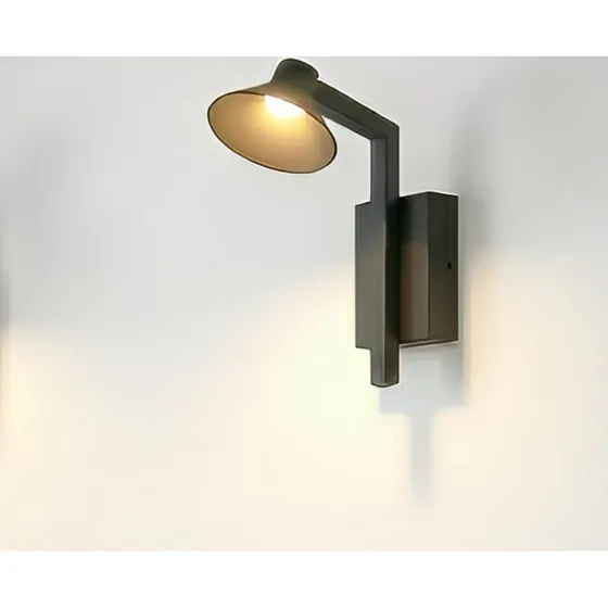 Lucande Steve LED-Wandlampe, Schwarz, 24 cm, USB-C, dimmbar
