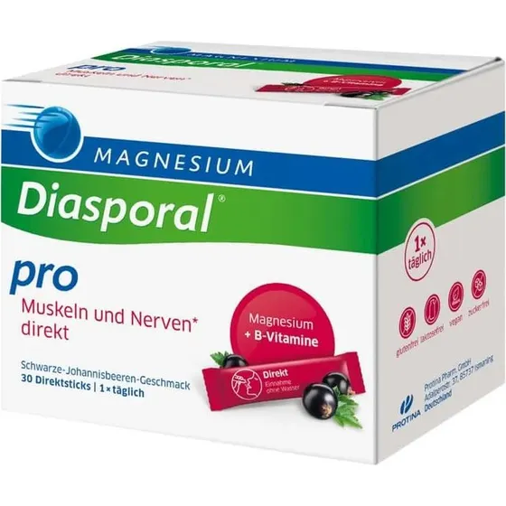 Magnesium Diasporal Pro Muskeln und Nerven direkt, 30 Sticks