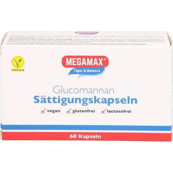 MEGAMAX Sättigungskapseln Glucomannan (60 Stück)