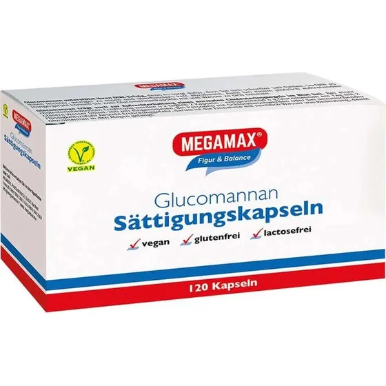 MEGAMAX Glucomannan Sättigungskapseln 120 St