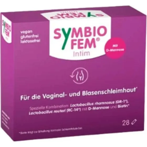 Symbiofem Intim Milchsäurebakterien mit D-Mannose & Biotin (28 St)