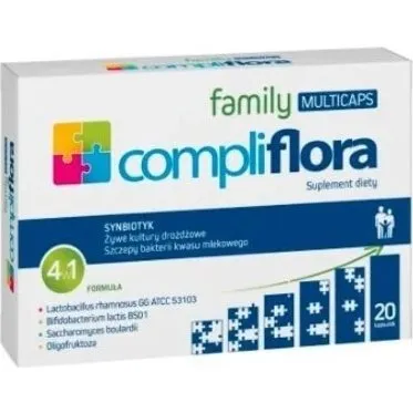 Compliflora Family MULTICAPS Synbiotikum, 20 Kapseln