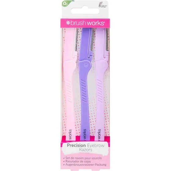 Brushworks Precision Eyebrow Razors - 3er Set