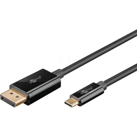 Goobay 75706 USB-C auf DisplayPort Kabel 3 m schwarz