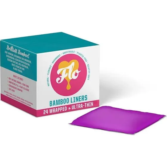 Flo Ultradünne Tagespads, 24 Stück, Bio-Mais & Bambus