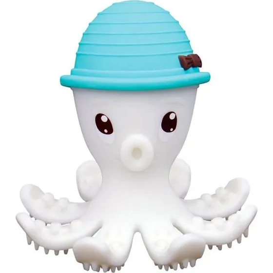 Mombella Octopus Blue Silikon-Beißring für Babys ab 3 Monaten