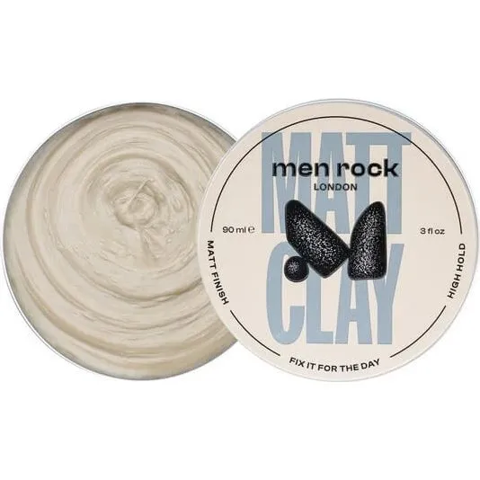 Men Rock Matt Clay Stylingmasse für dickes Haar, 90 ml