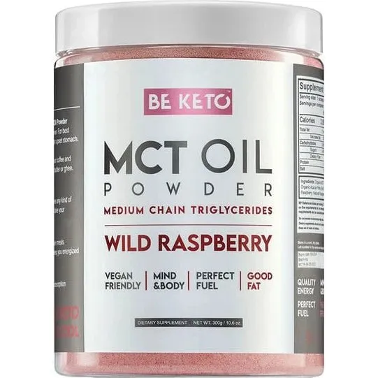BeKeto MCT-Öl-Pulver Waldhimbeere, 300 g