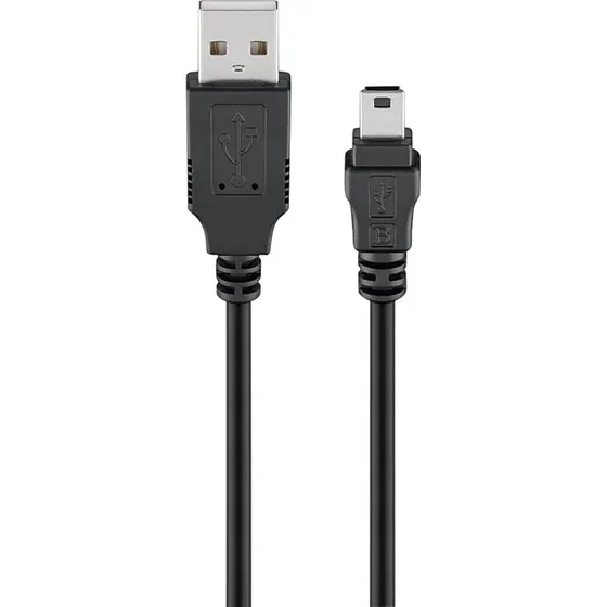 GOOBAY 93228 USB-A auf Mini-B Kabel 0,15 m schwarz