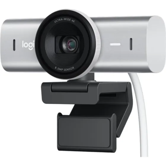 Logitech MX Brio 4K Webcam, Hellgrau, USB-C, 3840 x 2160 UHD