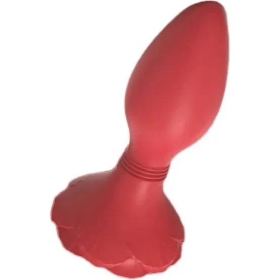 S-Hande Morning Glory Vibrierender Analplug Rot