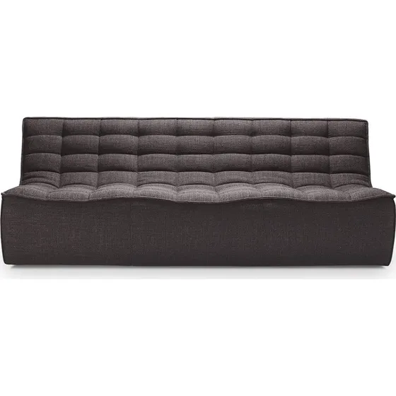 Ethnicraft N701 3-Sitzer Sofa Dunkelgrau - Designer Jacques Deneef