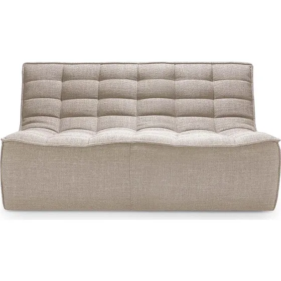 Ethnicraft Sofa N701 2-Sitzer Beige - Designer Jacques Deneef