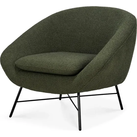 Ethnicraft Barrow Sessel - Grün - Designer-Design im 50er-Stil
