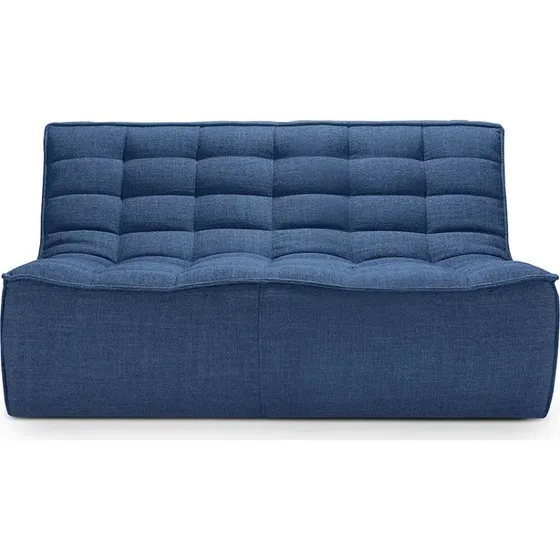 Ethnicraft Sofa N701 2-Sitzer Blau - Design von Jacques Deneef