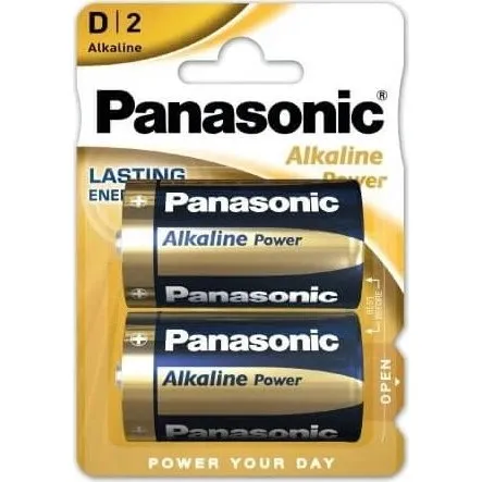 Panasonic D2 Alkalibatterie, 2 Stück