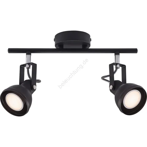 Nordlux Aslak 2xGU10 Deckenleuchte Schwarz Metall