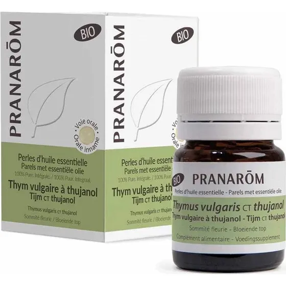 Pranarôm Bio Thymian Ätherisches Öl Perlen mit Thujanol (60 Stück)