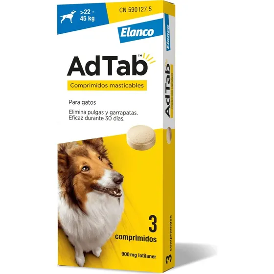 AdTab 900mg Kautabletten für Hunde (22-45kg), 3 Stück