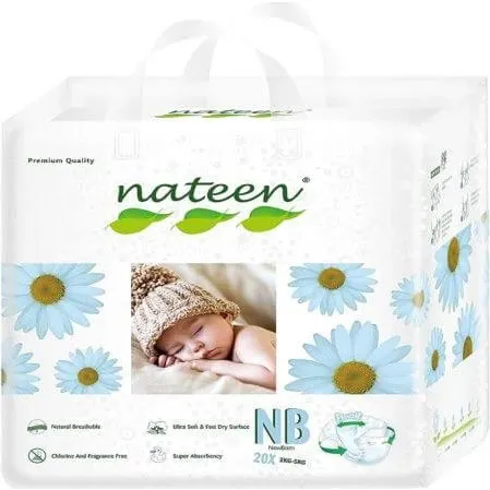 Nateen Premium Line Bio-Windeln Nr. 1, 3-5 kg, 20 Stück
