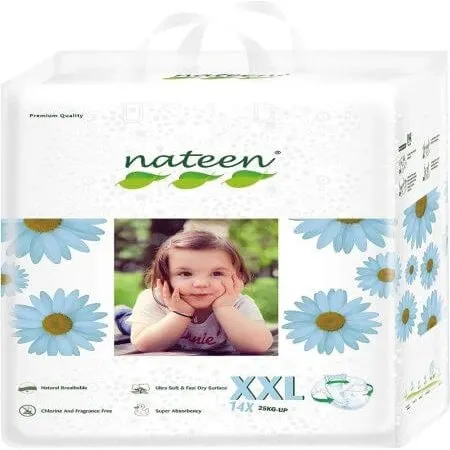 Nateen Premium Line Bio-Windeln Nr. 6 (15-25 kg), 14 Stück