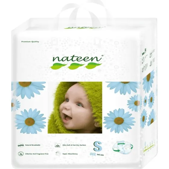 Nateen Flex&Fit Premium Windeln, Nr. 2 (3-6 kg), 80 Stück