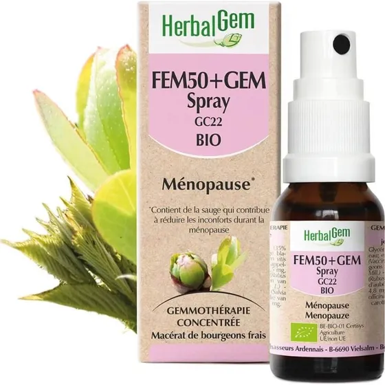 Herbalgem Fem50+ Edelsteinkomplexe Gc22 Bio Menopause Spray 15ml