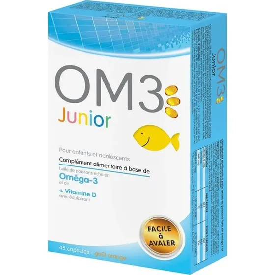 Isodis OM3 Omega 3 Junior 45 Kapseln mit Vitamin A & D