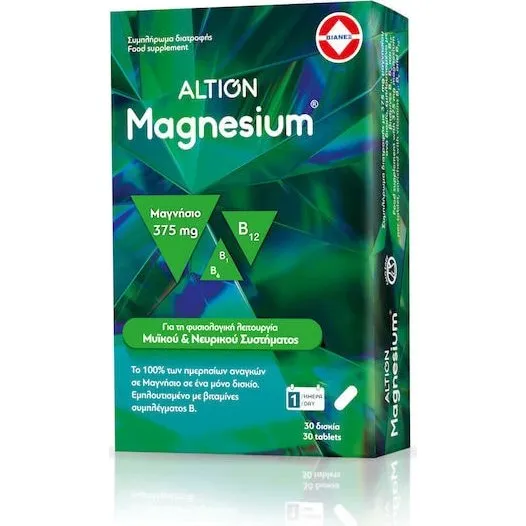 Altion Magnesium 375mg mit Vitamin B1, B6, B12 (30 Tabletten)