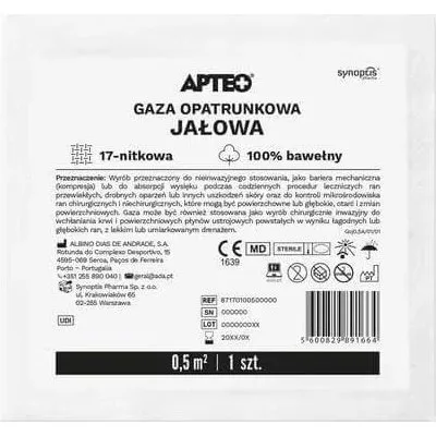 APTEO CARE Sterile Verbandmull 0,5m² 17n, 1 Stück