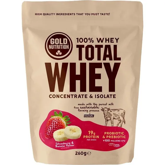 GoldNutrition Total Whey Protein Erdbeere & Banane 260g