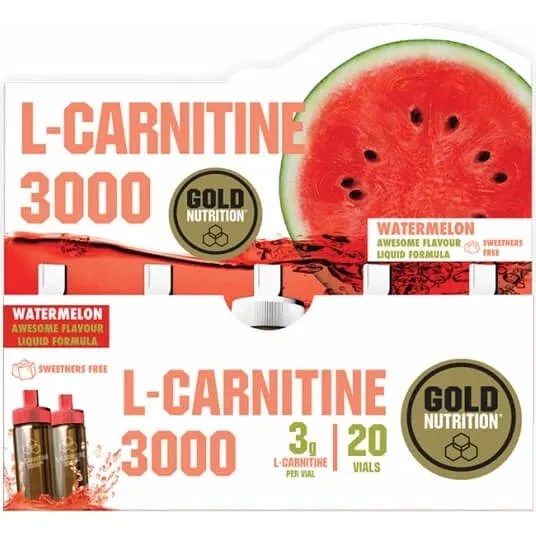 Gold Nutrition L-Carnitin 3000 mg Wassermelone - 20 Ampullen
