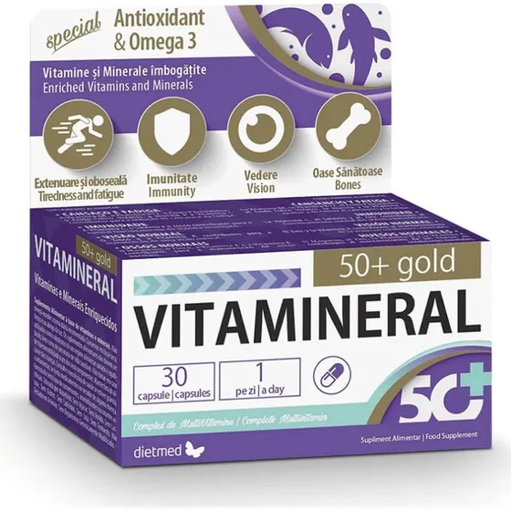 Dietmed Vitamineral 50+ Gold Vitamin- und Mineralienkomplex, 30 Kapseln