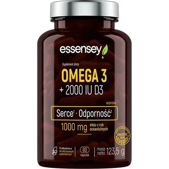 Essensey Omega 3 + 2000 IU D3, 90 Kapseln