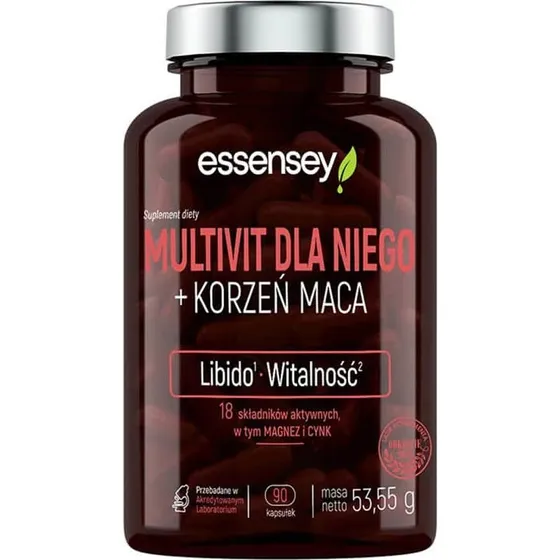 Essensey Multivit für Ihn + Maca-Wurzel, 90 Kapseln