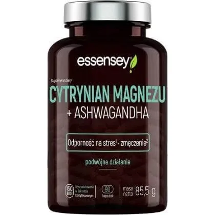 Essensey Magnesiumcitrat + Ashwagandha, 90 Kapseln
