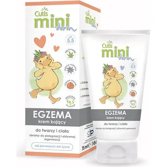 Cutis Mini Derm Eczema Beruhigende Creme für Gesicht & Körper, 75 ml