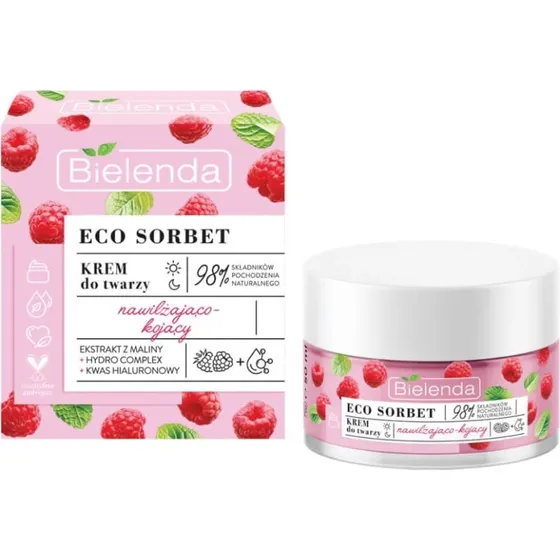 Bielenda ECO Himbeersorbet Feuchtigkeits- und Beruhigungscreme, 50 ml