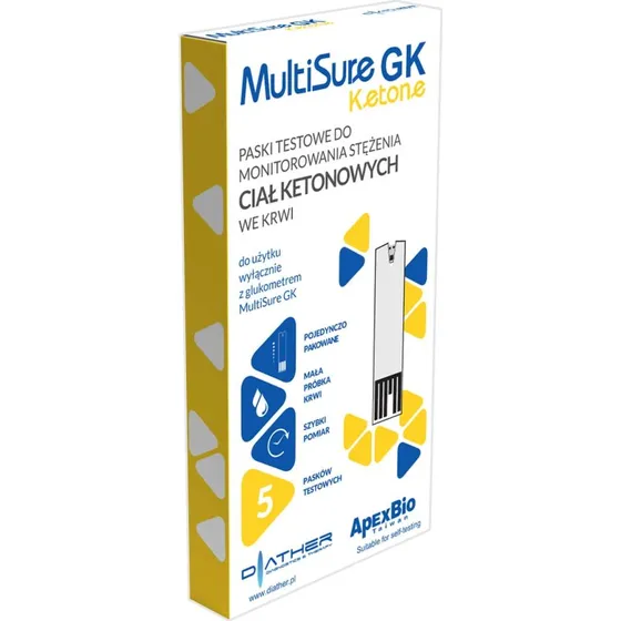 MultiSure GK Ketone Teststreifen, 5 Einheiten