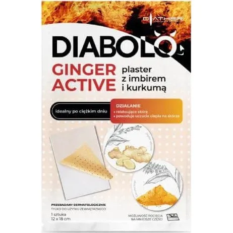 Diabolo Ingwer Aktiv Pflaster mit Ingwer & Kurkuma, 12x18cm