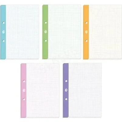 Interdruk A5-Raster Notizblock, gemischte Farben, 50 Blatt