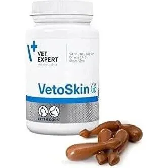 VetExpert VetoSkin Twist Off Nahrungsergänzung für Haut & Fell (90 Kapseln)