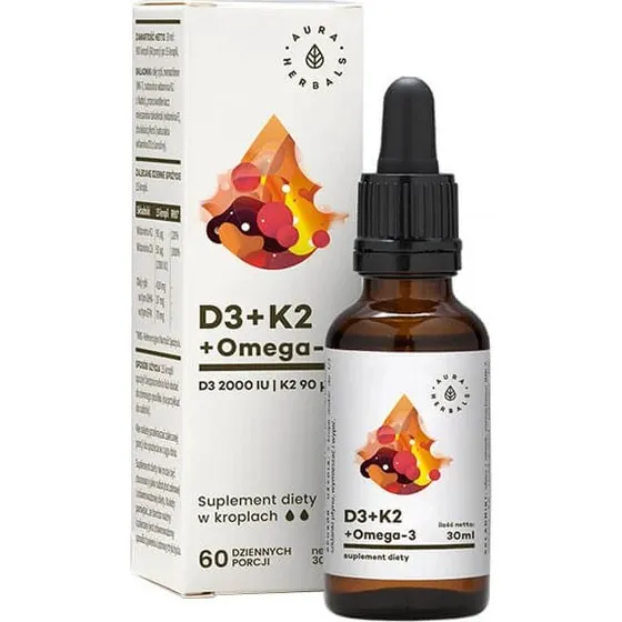 Vitamin D3, K2 & Omega-3 Tropfen Komplex, 30 ml