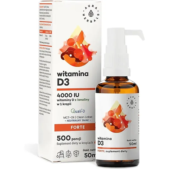 Aura Herbals Vitamin D3 4000 UI Tropfen, 50 ml