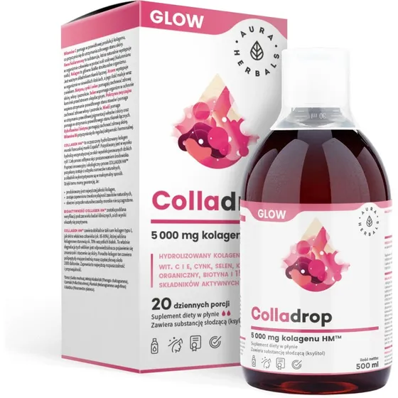 Aura Herbals Colladrop Glow Meereskollagen 5000 mg, 500 ml
