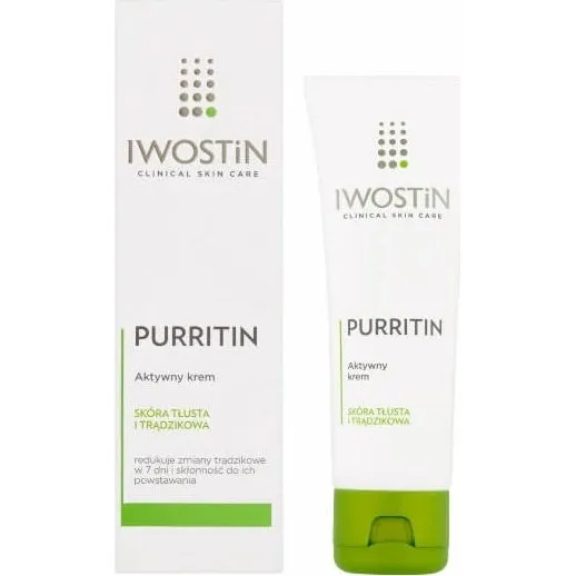 Iwostin Purritin Aktivcreme für fettige & zu Akne neigende Haut, 40ml